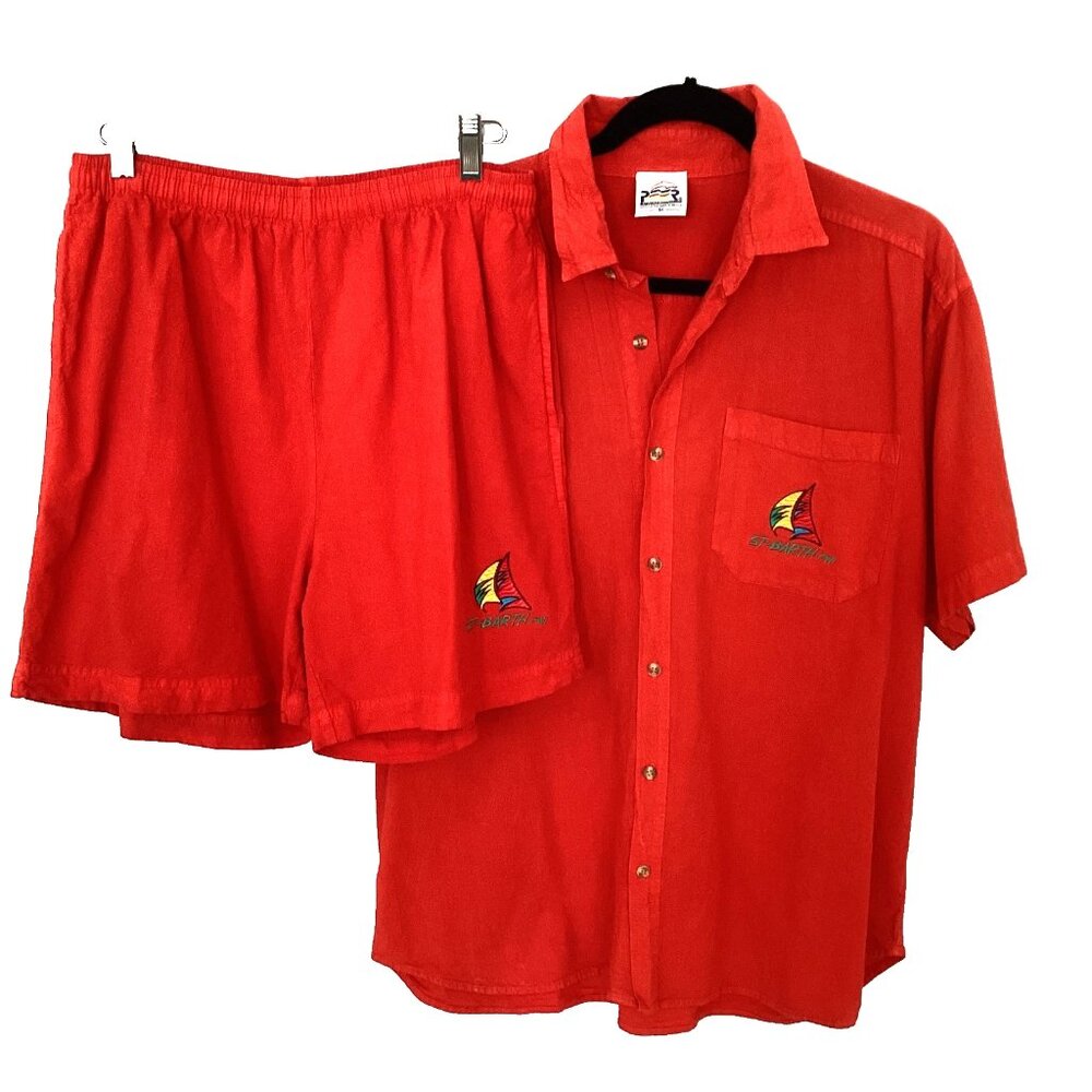 Peer Drop Shoulder Blouse and Pull-on Shorts Size M